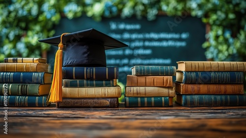 books graduation cap white background certificate three d man books books background school bus school bus teacher classroom student chairs knowledge blackboard chalkboar photo