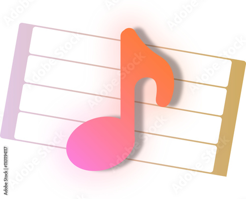 Musical Notes Gradient Neon