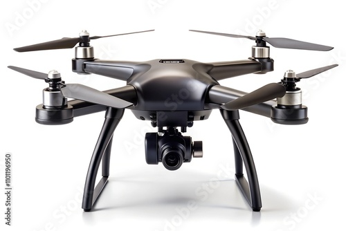 Sleek Modern Black Drone with High-Definition Camera