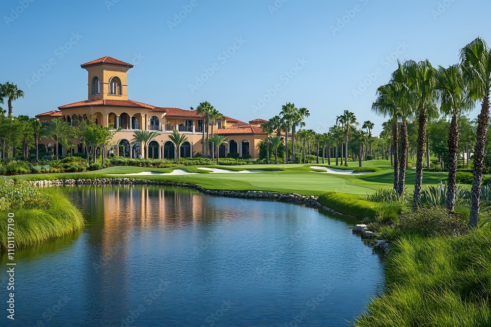 Fototapeta premium Premium Golf Course with Scenic Views
