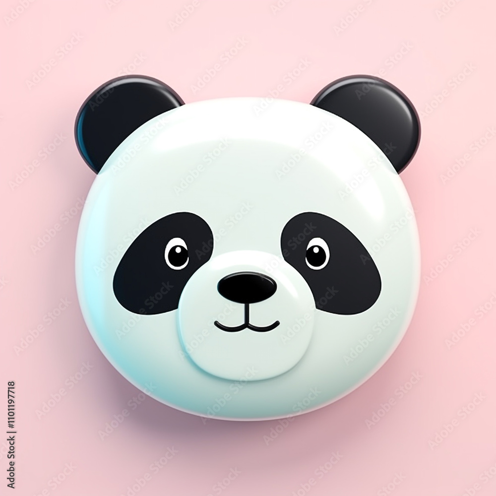 Cute pastel little panda icon Cute pastel little panda icon