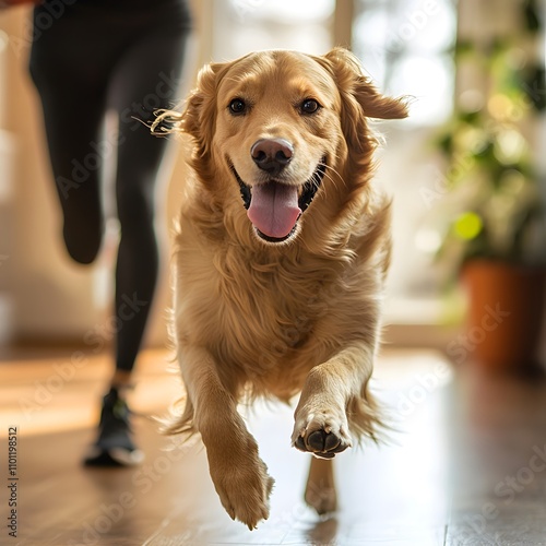 Exercising pets helps prevent health issues related to low energy use.  photo