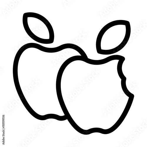 Apple Fruit icon template