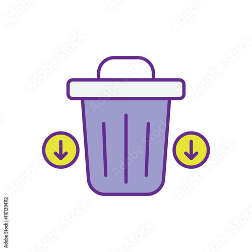 Waste Reduction  vector icon stock illustration