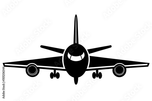 airplane silhouette vector