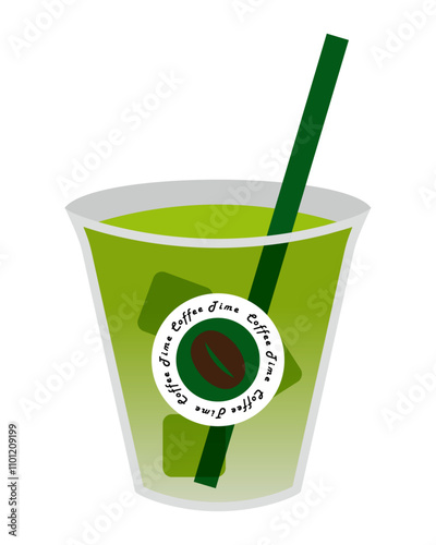 抹茶オレのベクターイラスト