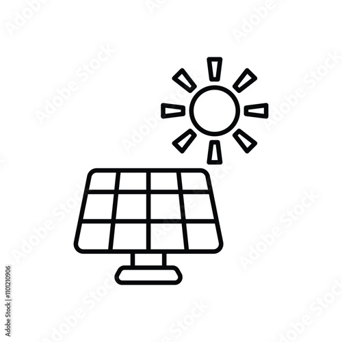 Solar Panels  vector icon stock illustration