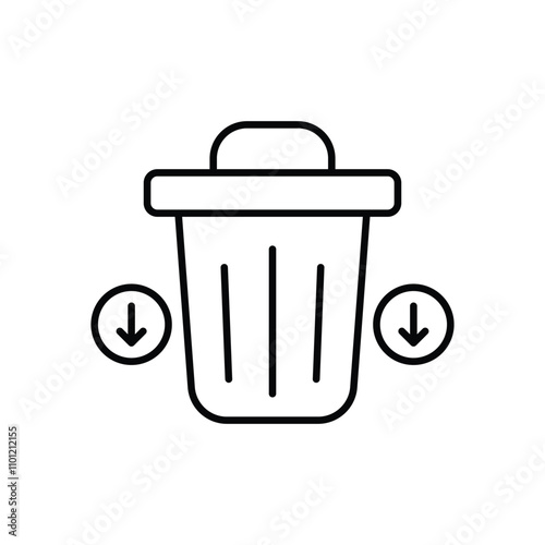 Waste Reduction  vector icon stock illustration