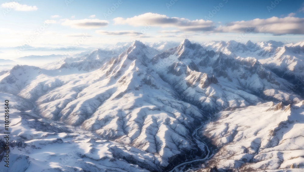Naklejka premium Winter Mountain Landscape