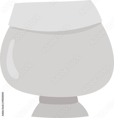 Monk's alms bowl on white background. Vector illustration.