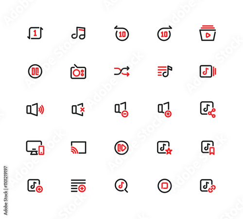 Dual Tone 25 Multimedia Icons For Web And Mobile