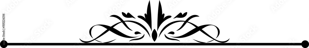 Obraz premium Vintage divider on white background. Vector illustration.
