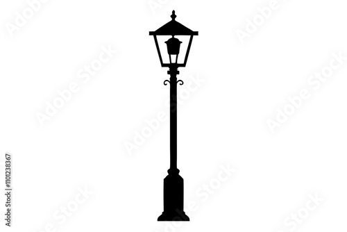 street lamp isolated on white 