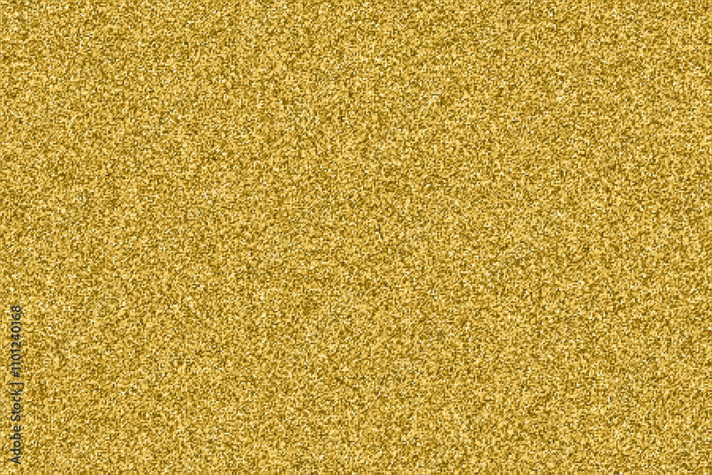 Gold Glitter Texture Backdrop. Christmas Celebrate Backdrop. Explosion Of Golden Confetti. Abstract Circular Yellow Pattern. Pop Art Style Background. Vector Illustration.
