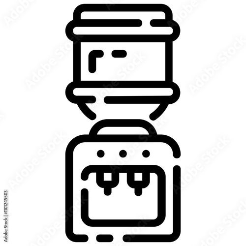 water dispenser outline vector icon