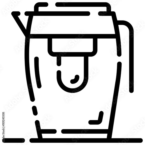 water filter outline vector icon