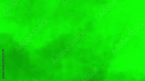 Black smoke pollutes the air with dirty gas. Video on Green screen Chromakey.