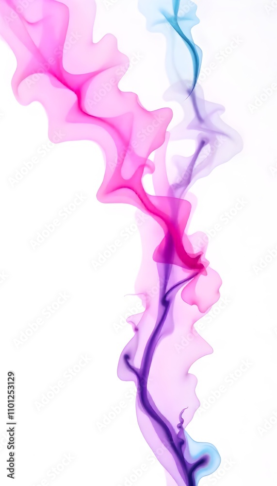 Fototapeta premium Mesmerizing Abstract Art: Colorful Ink Flowing in Water with Soft Gradients