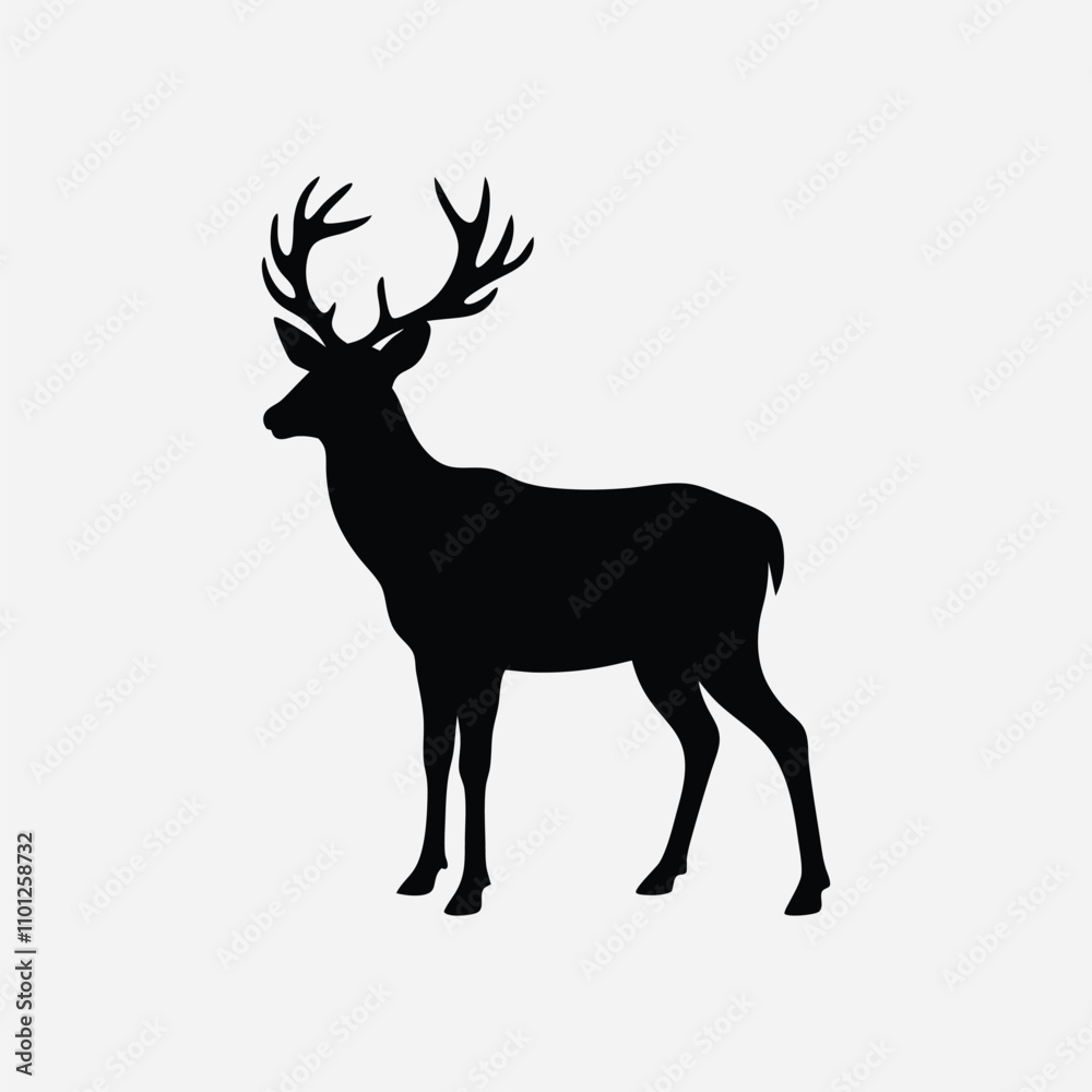 Obraz premium Elk Silhouette Vector