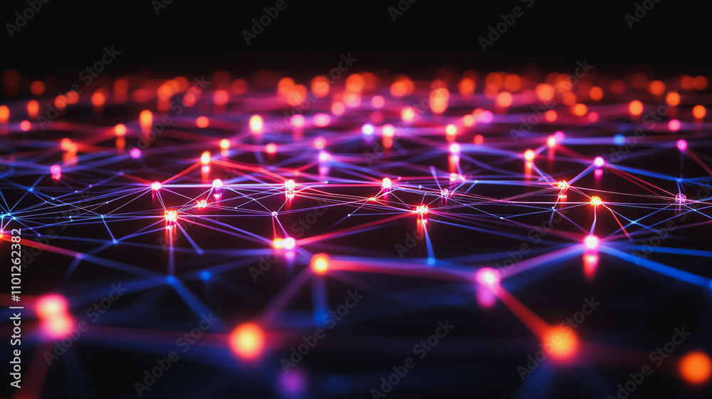 Abstract business connection of lines from nodes It is connected to endless nodes and represents the innovation of communication in the network.
Abstract business connection of lines from nodes It is connected to endless nodes and represents the innovation of communication in the network.