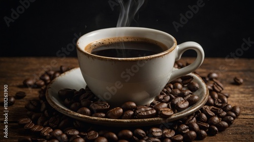 Aged coffee beans with rich earthy tones