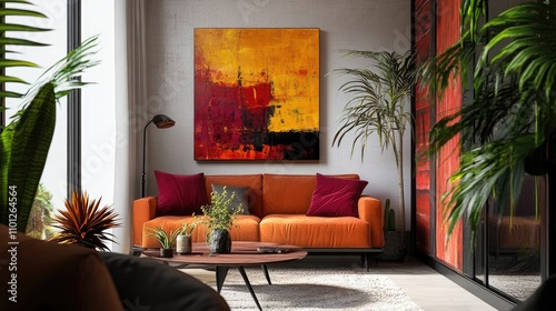 High-end abstract art with bold patterns and vibrant textures, creating a unique and marketable masterpiece photo