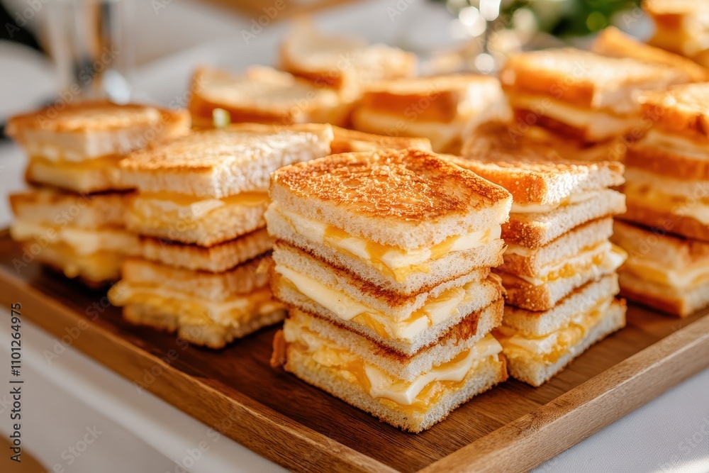 Mini Cheese Sandwiches: Bite-sized cheese sandwiches Mini Cheese Sandwiches: Bite-sized cheese sandwiches