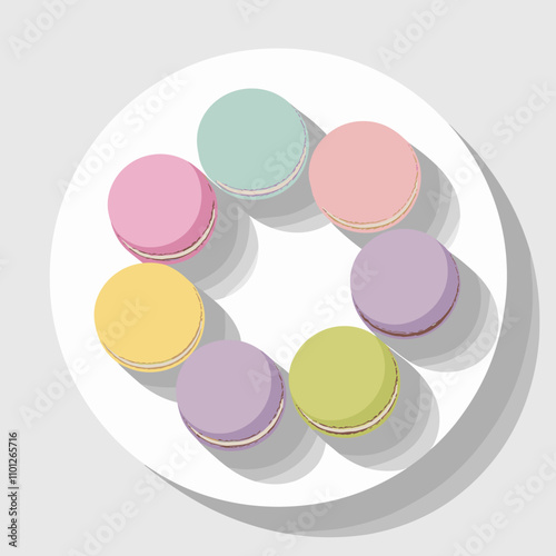 Pastel French Macarons Illustration