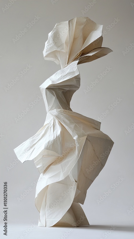 Elegant Origami Paper Sculpture: A Masterpiece of Folding Art Elegant Origami Paper Sculpture: A Masterpiece of Folding Art
