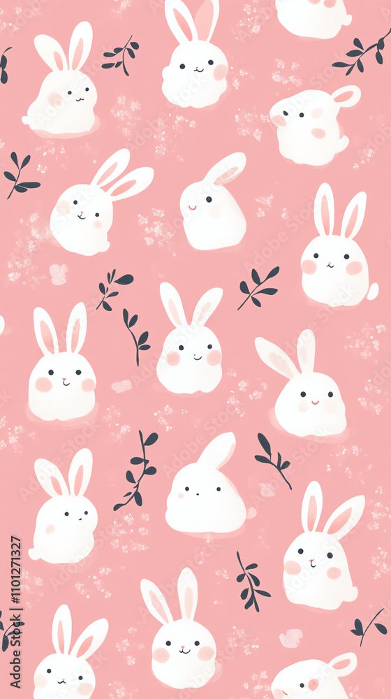 Fototapeta premium cute fluffy rabbit bunny animal background