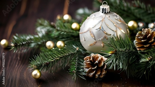 Christmas decoration on a tree branch