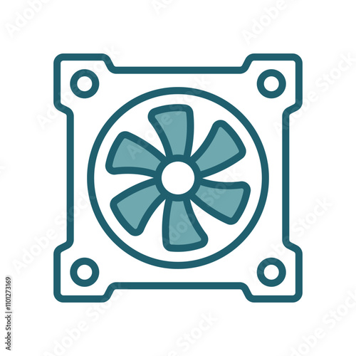 cpu cooler icon vector design template simple and clean