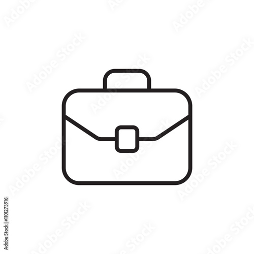 Briefcase thin line vector icon.