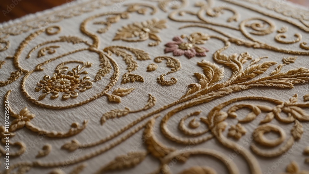 Obraz premium Sophistication in Details: Paper and Rug with Warm Lighting