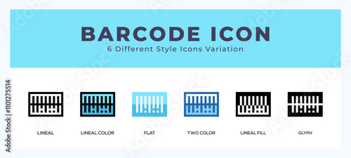 Barcode vector icons designed. icon symbol set.
