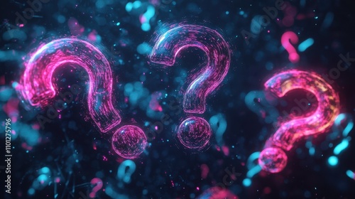 The Neon Question Mark Design