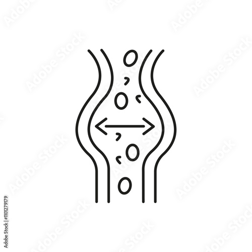 Blood clot pressure icon Simple thin line flat symbol