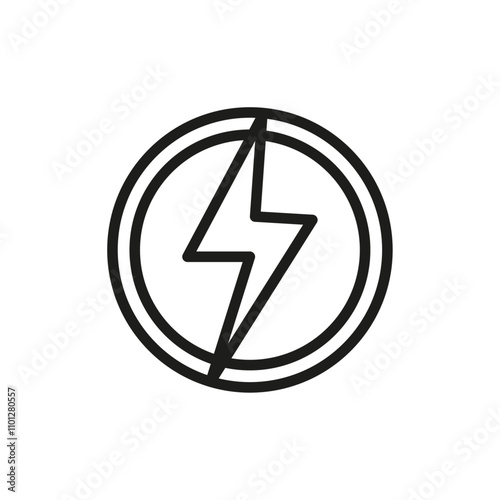 Electro icon Simple thin line flat symbol