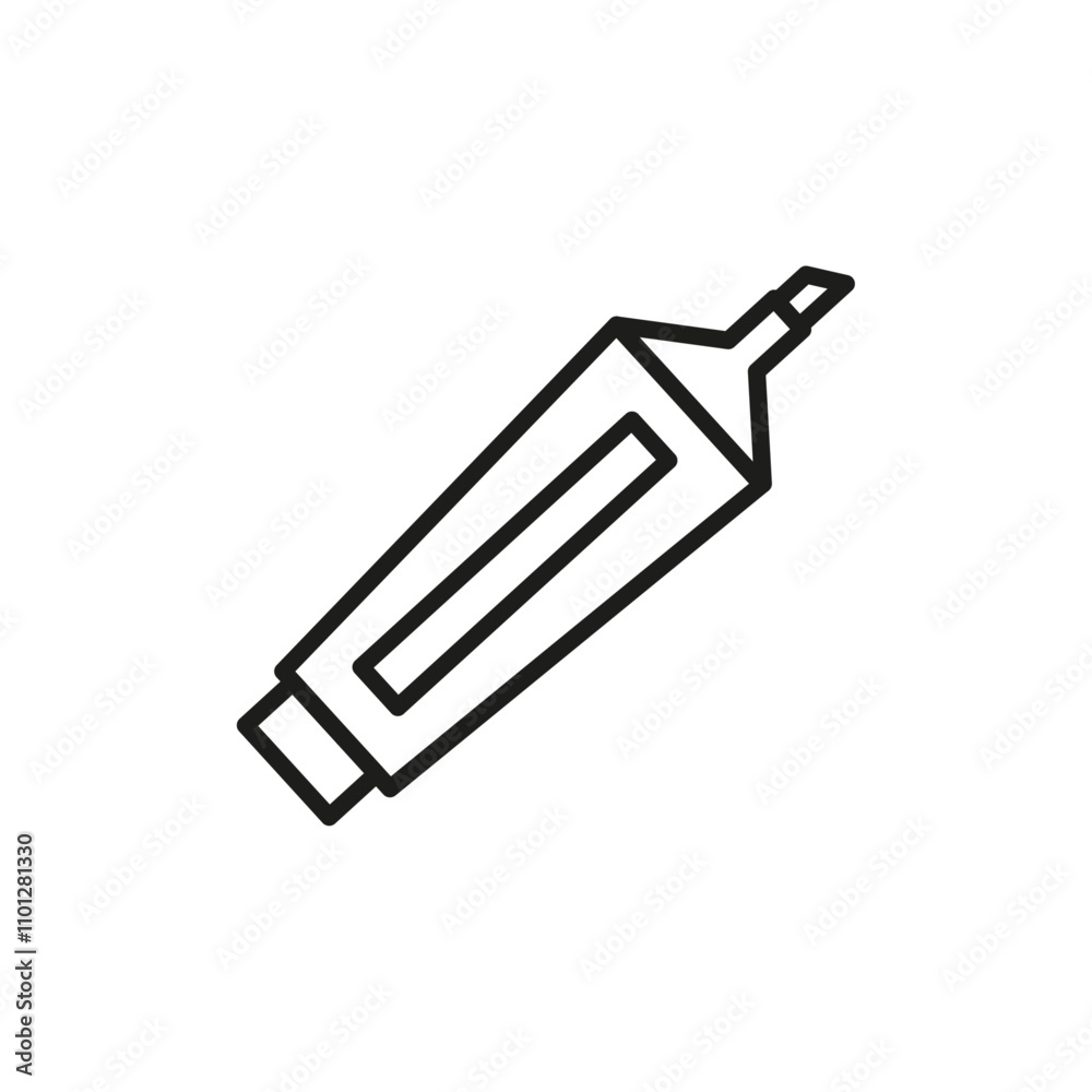 Highlighter icon Simple thin line flat symbol Highlighter icon Simple thin line flat symbol