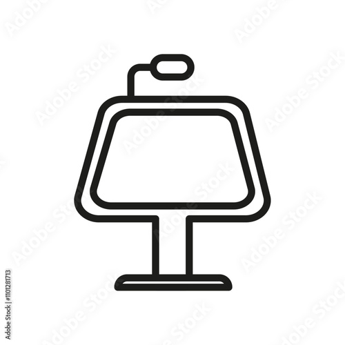 Keynote presentation icon Simple thin line flat symbol