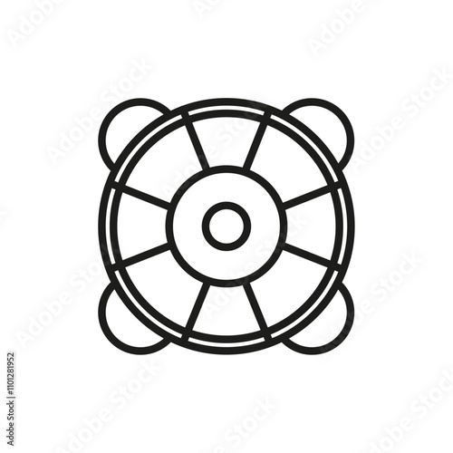 Lifebuoy icon Simple thin line flat symbol