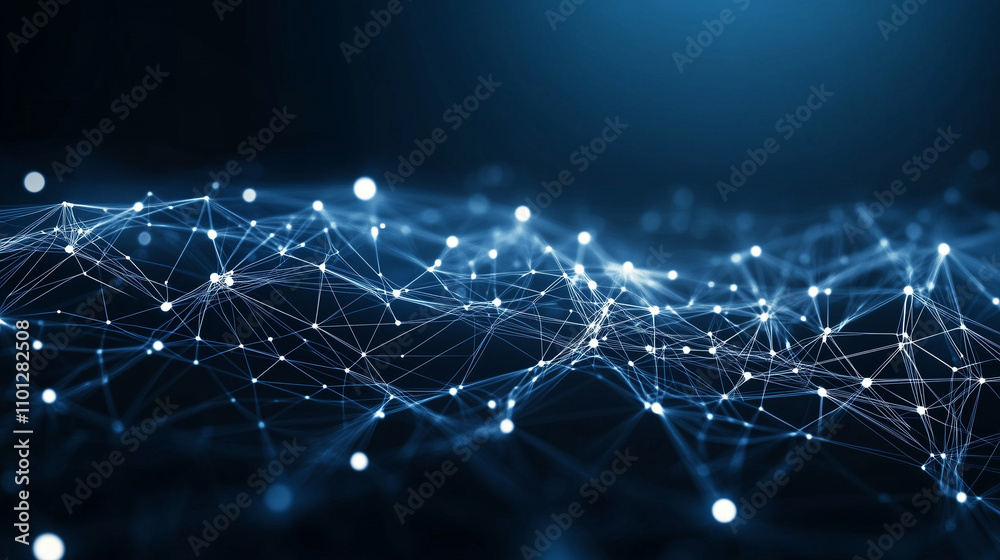 Obraz premium abstract network of glowing connections technology background