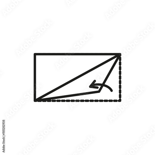 Peel off icon Simple thin line flat symbol