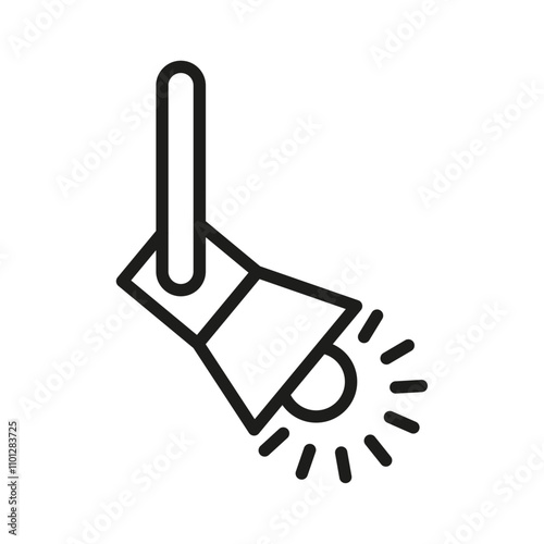 Searchlight icon Simple thin line flat symbol