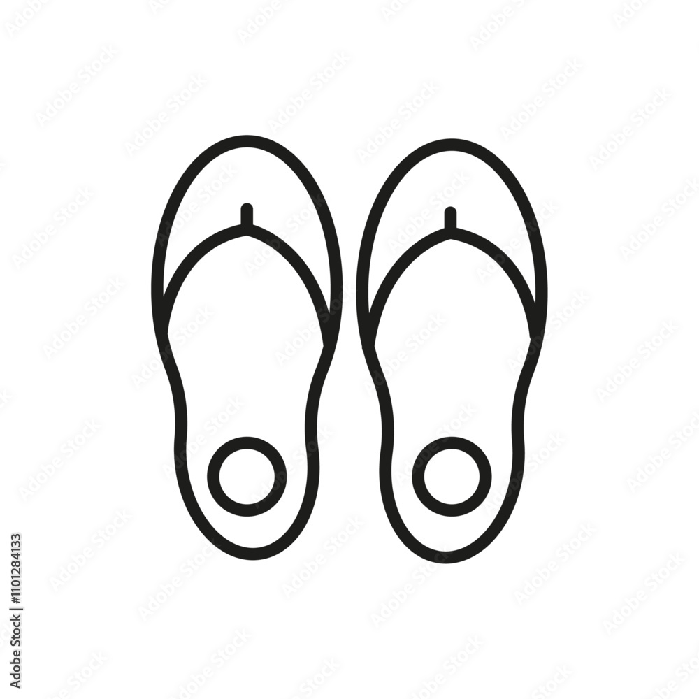 Slippers icon Simple thin line flat symbol Slippers icon Simple thin line flat symbol