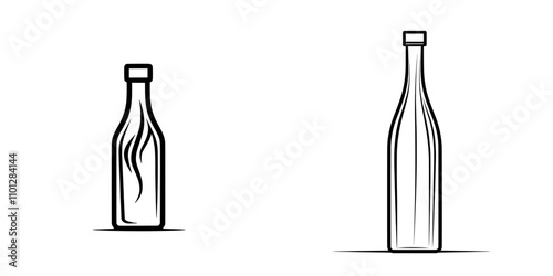 A flat design icon of a ketchup or mustard squeeze bottle, perfect for food-related apps and websites.