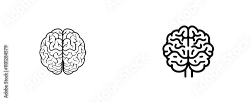 Flat, contemporary icon depicting a brain or mind from the side, perfect for use in medical apps and websites.