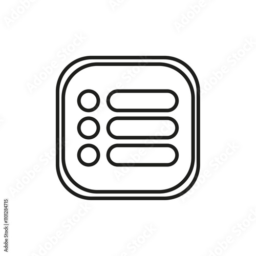 Table of contents icon Simple thin line flat symbol