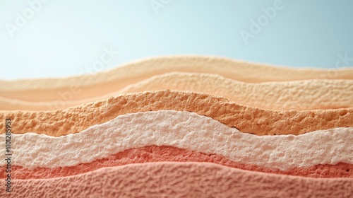 Illustration of skin layers affected by psoriasis in autoimmune disorders