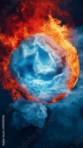 burning earth in the sky